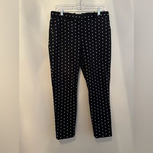Gap navy and white polka dot ankle pant